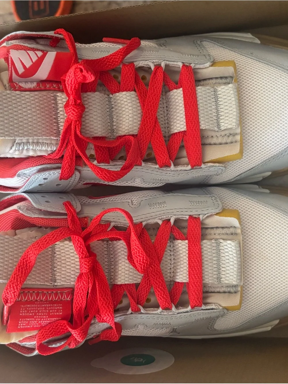 Nike Air Dunk Jumbo in White and Light Crimson